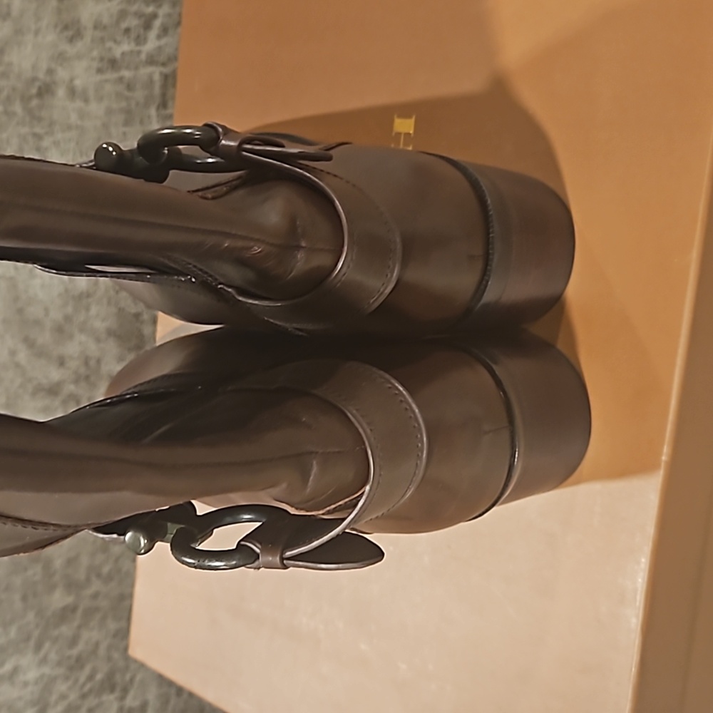 Coach Carolina Calf Boots New in Box - Picture 4 of 8